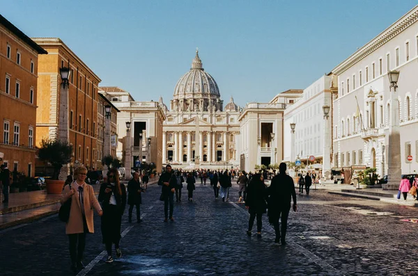 Kilátás Róma Utcáira Olaszország — Stock Fotó