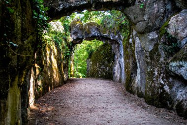 Saray ve park kompleksi Quinta de Regaleira 'nın güzel manzarası
