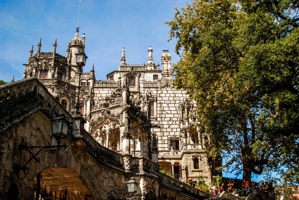 Saray Park Kompleksi Quinta Regaleira Nın Güzel Manzarası — Stok fotoğraf