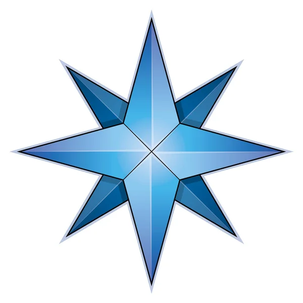 Logo kutup mavi yıldız vektörü