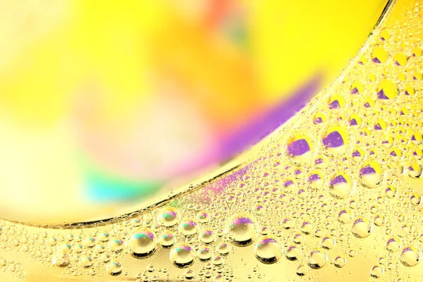 Abstraction Drops Glass Top View Color Blurred Background — Stock Photo, Image