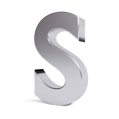 Metal Harf S. koleksiyon. 3D görüntü
