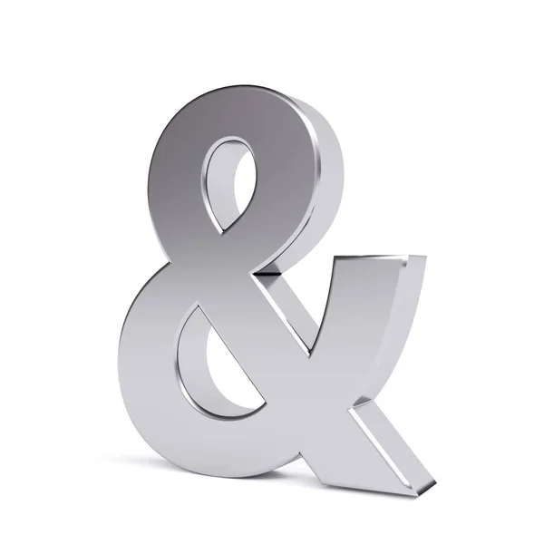 Metall Ampersand Symbol Bild — Stockfoto