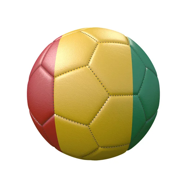 Beyaz Arka Planda Izole Edilmiş Bayrak Renginde Futbol Topu Gine — Stok fotoğraf