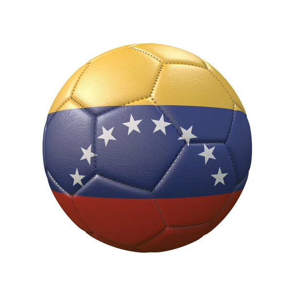 Pelota Fútbol Colores Bandera Aislada Sobre Fondo Blanco Venezuela Imagen — Foto de Stock