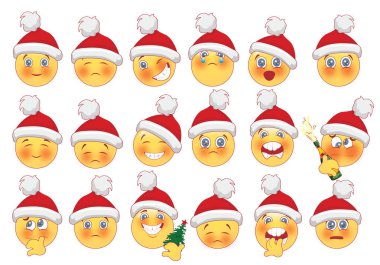 Vektör Noel emoji ayarla