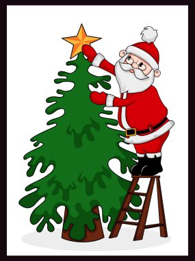 Noel Baba çizgi film vektör