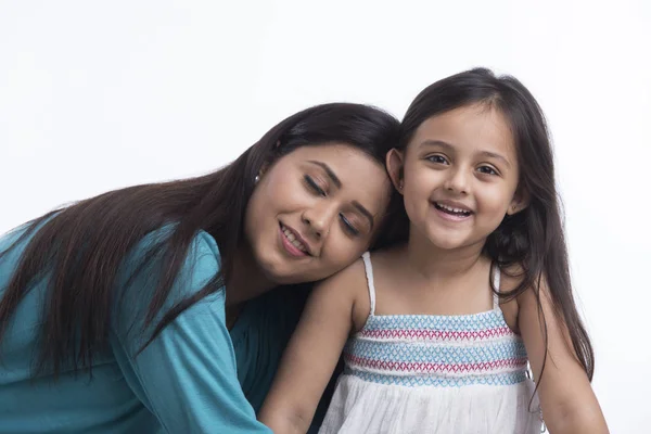 Mother Leaning Daughter Shoulder — Stock Photo, Image