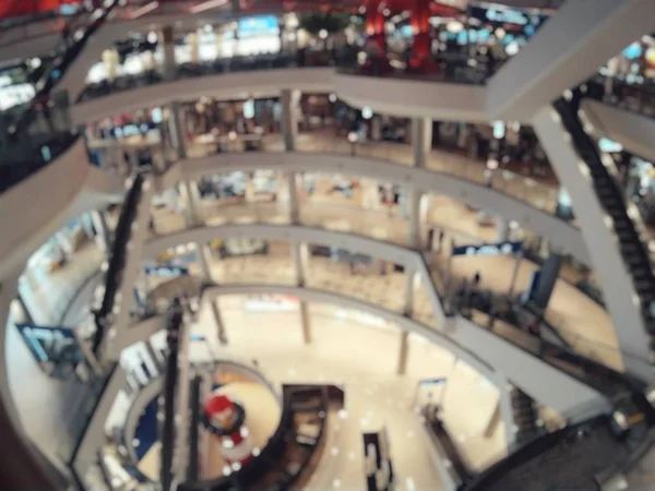 Wazig mensen shopping mall — Stockfoto