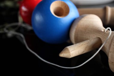Kendama Japon oyuncak yakın çekim