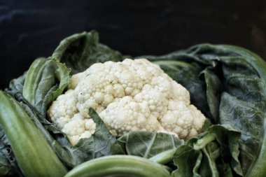 Beyaz karnabahar yakın çekim 