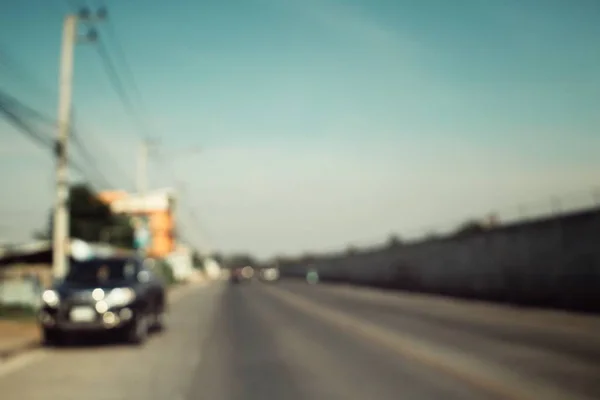 Borrosa de coche en la carretera —  Fotos de Stock