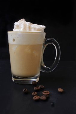 Kahve frappe yakın çekim