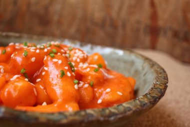 Pirinç kek Kore yemeği yakın çekim