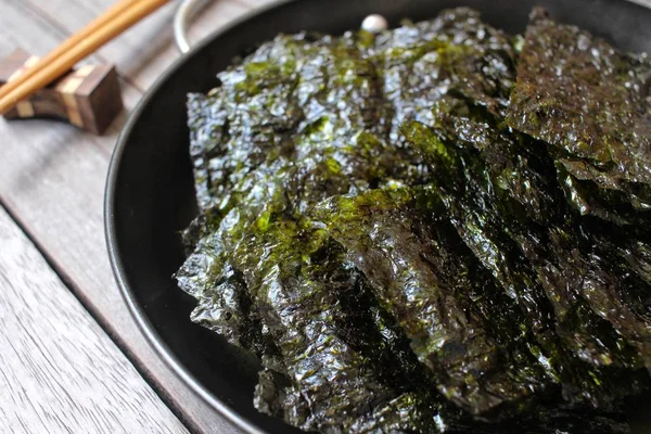 Close up of korean seaweed