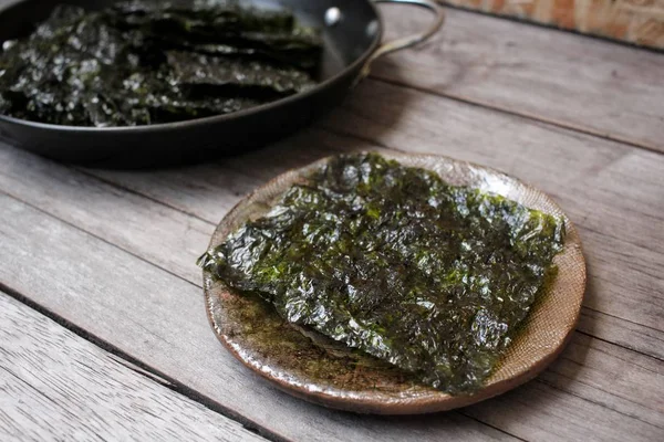 Close up of korean seaweed