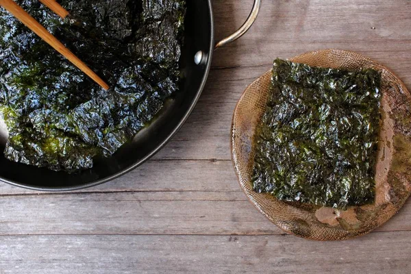 Close up of korean seaweed