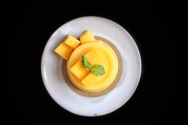 Mango puding yakın çekim — Stok fotoğraf