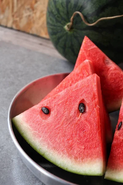 Närbild av röd vattenmelon — Stockfoto