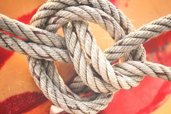 Крупним планом стара мотузка — стокове фото