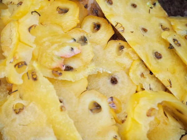 Close up of yellow pineapples — Stock Photo, Image