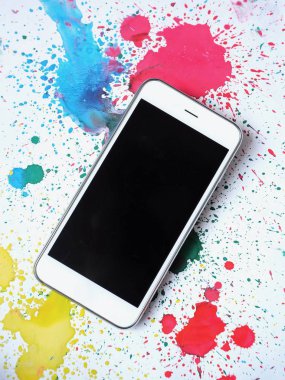 Suluboya arka plan akıllı telefon