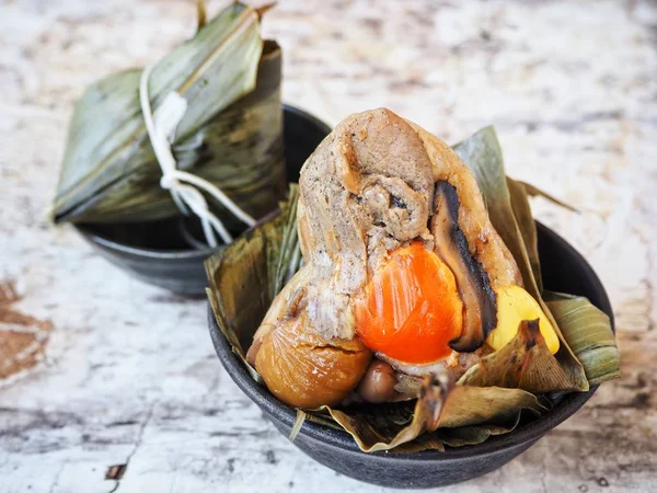 Close up van zongzi Chinees eten — Stockfoto