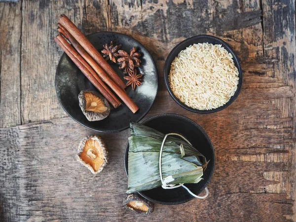 Close up van zongzi Chinees eten — Stockfoto