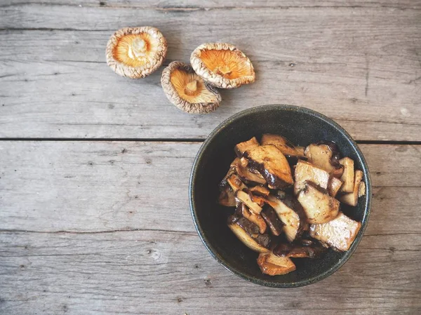 Tofu, shiitake gombával — Stock Fotó