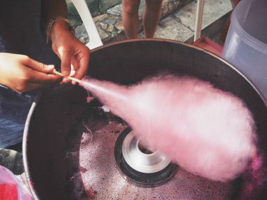 Pamuk şeker yakın çekim