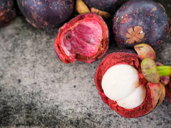 Close up of mangosteen fruits — Stock Photo, Image