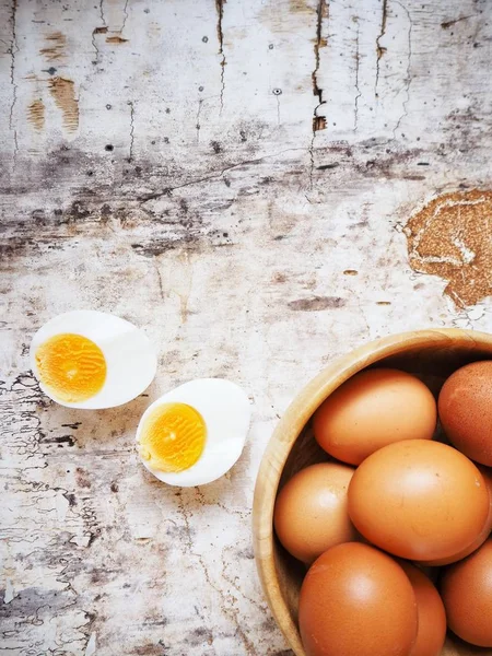 Primer plano de los huevos cocidos — Foto de Stock
