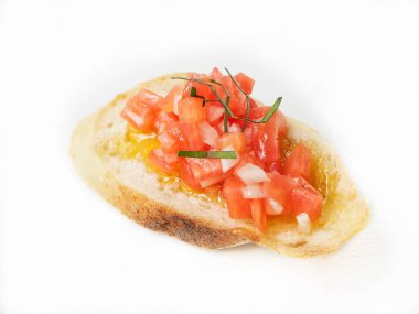 Bruschetta ekmek yakın çekim