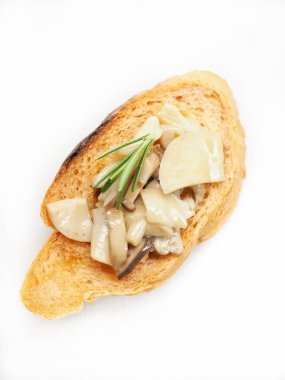 Bruschetta ekmek yakın çekim