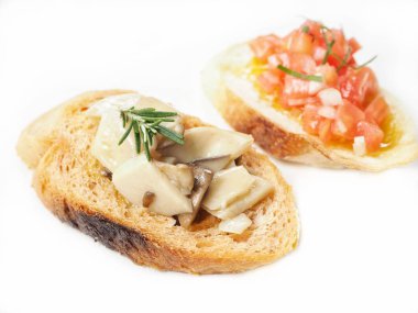 Bruschetta ekmek yakın çekim