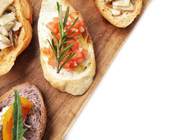 Bruschetta ekmek yakın çekim