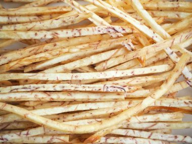 Taze Taro görünümü Kapat dokulu arka plan fişleri