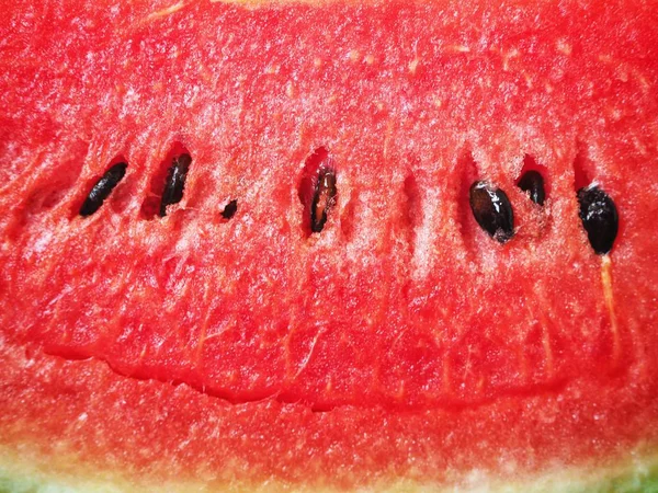 Close View Ripe Fresh Watermelon Slice — Stock Photo, Image