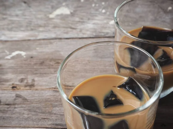 Kahve yenileme eski ahşap arka plan jöle