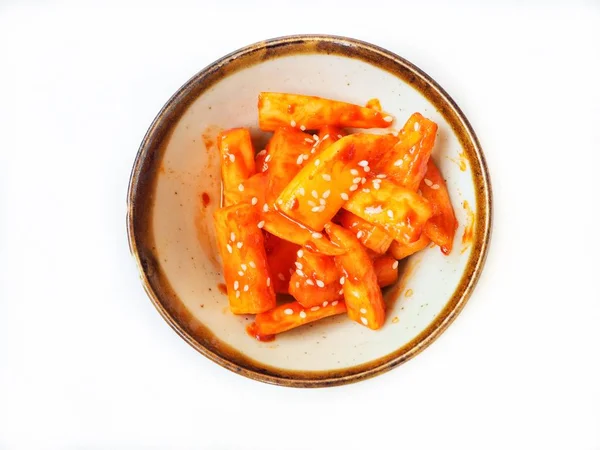 Daikon radishes isolated kimchi korean food