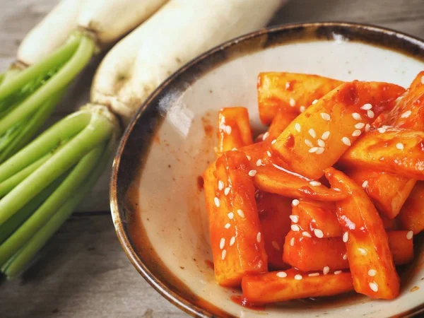 Daikon rábanos kimchi comida coreana —  Fotos de Stock