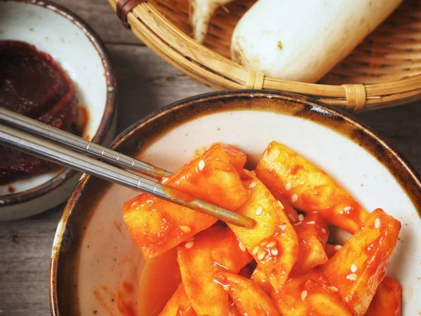 Дайкон редис кимчи корейская еда — стоковое фото