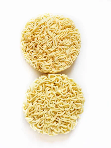 Dry Instant Noodle Fast Preparation Isolated White Background — Stock Photo, Image