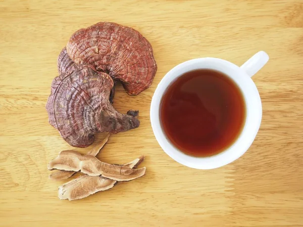 Ganoderma lucidum herbaty - Ling zhi grzyb — Zdjęcie stockowe