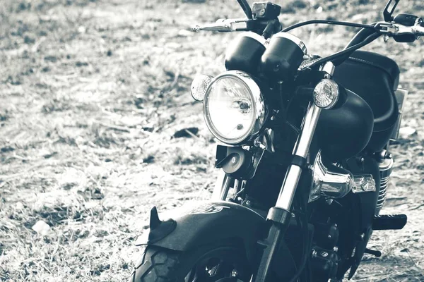 Close up de idade motocicleta vintage — Fotografia de Stock