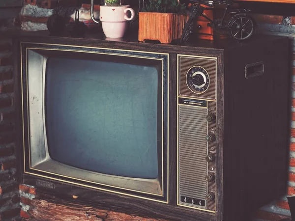 Televizyonun klasik tarzını kapat — Stok fotoğraf