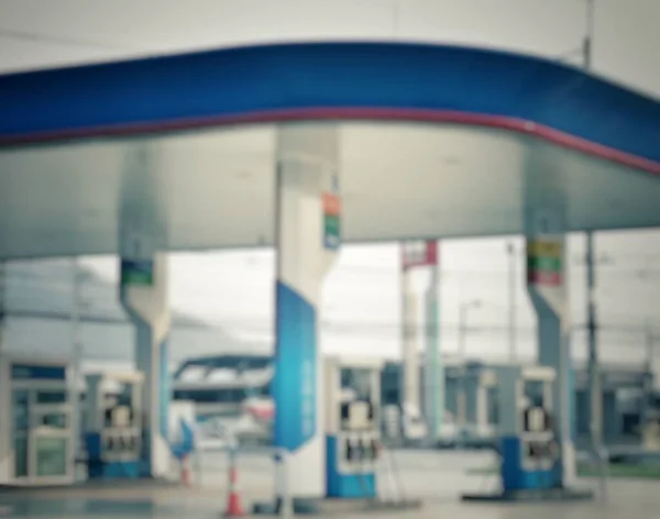 ガソリンスタンドの背景のぼやけ — ストック写真