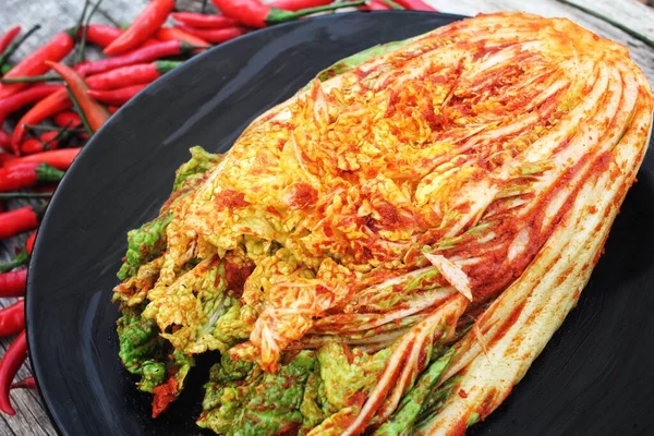 Primer Plano Comida Kimchi Coreana —  Fotos de Stock