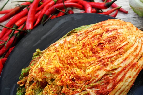 Primer Plano Comida Kimchi Coreana —  Fotos de Stock