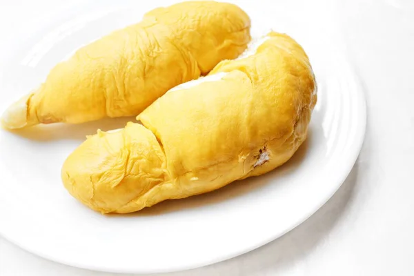 Durian Τροπικά Φρούτα Απομονωμένο Λευκό Φόντο — Φωτογραφία Αρχείου